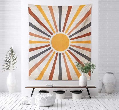 SunbeamWeave | Stylish Earthy Bohemian Wall Tapestry for Modern Decor 0