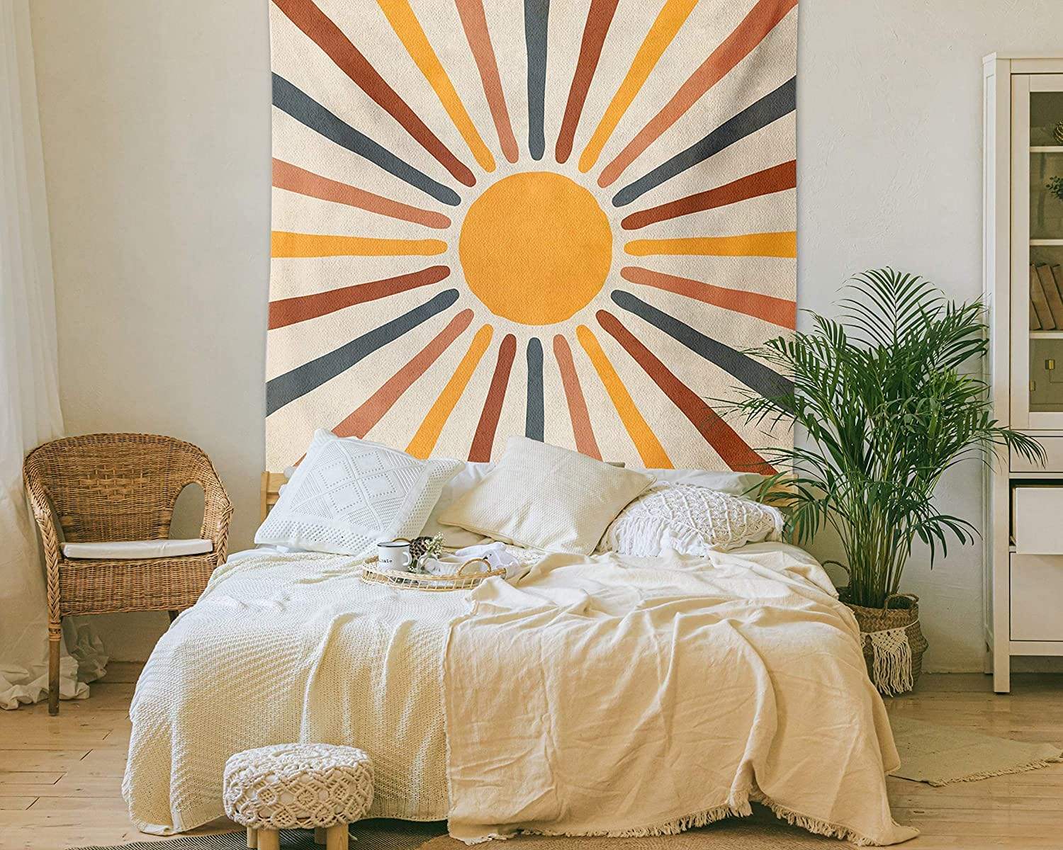SunbeamWeave | Stylish Earthy Bohemian Wall Tapestry for Modern Decor 6
