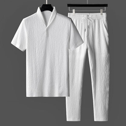 BreezeElite - Premium Cotton Men's Summer Set for Ultimate Comfort
