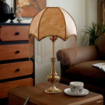 BeadFringe - Stylish Table Lamp with Tassels and Fine Beads