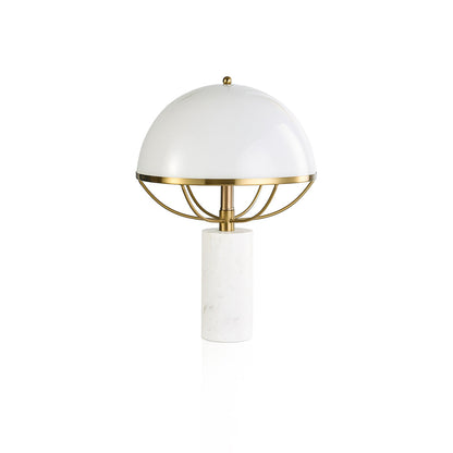 LuxeGlow – Lampada in Vetro con Finitura Dorata e Base in Marmo