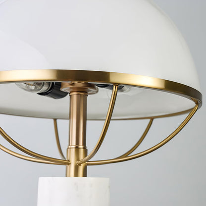 LuxeGlow – Lampada in Vetro con Finitura Dorata e Base in Marmo