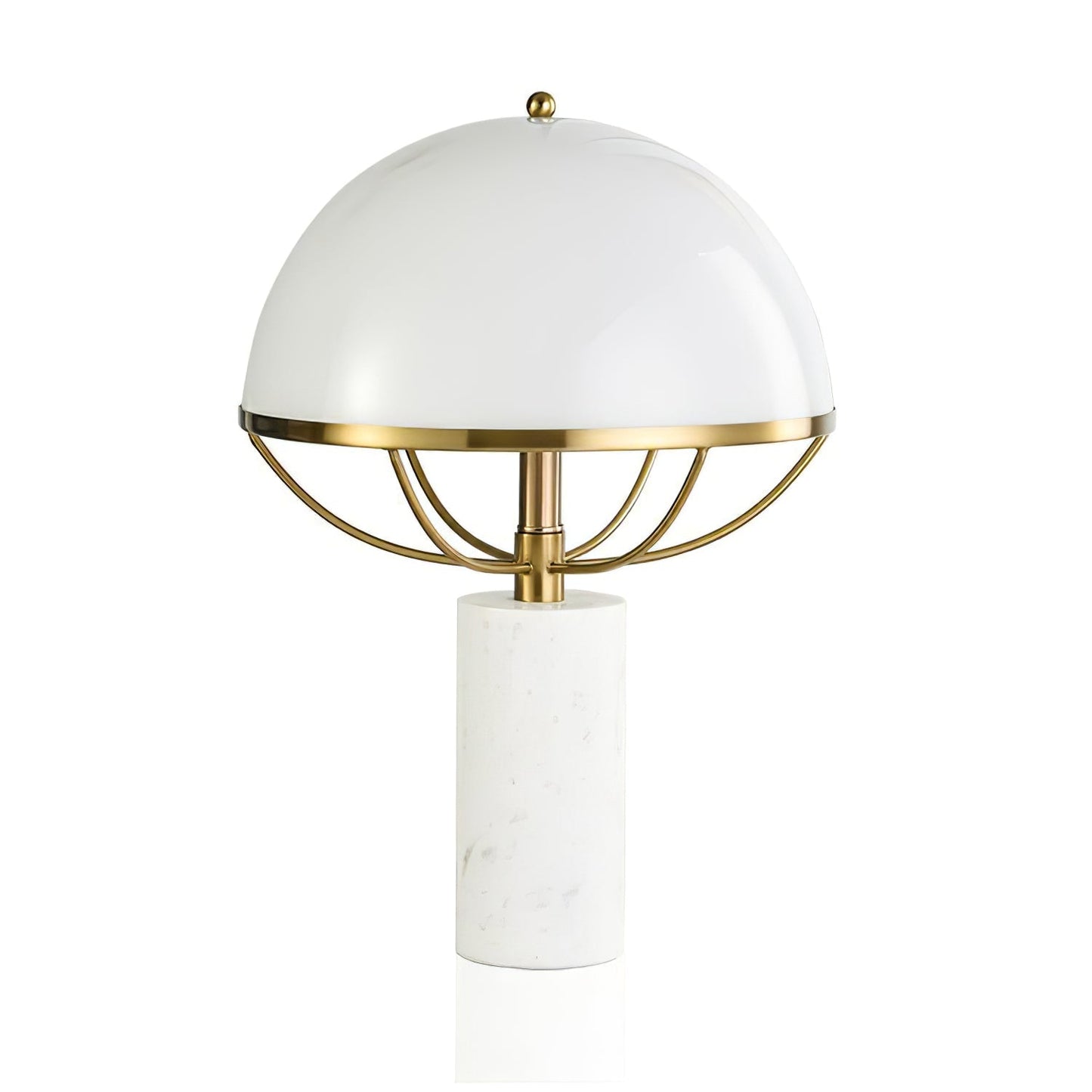LuxeGlow – Lampada in Vetro con Finitura Dorata e Base in Marmo