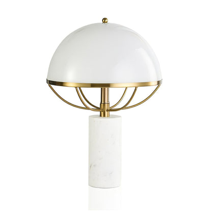 LuxeGlow – Lampada in Vetro con Finitura Dorata e Base in Marmo