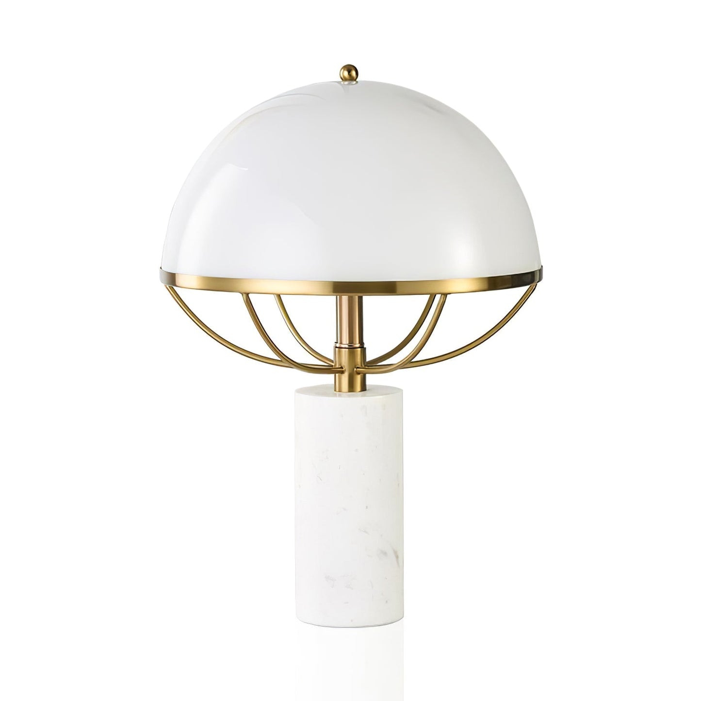 LuxeGlow – Lampada in Vetro con Finitura Dorata e Base in Marmo