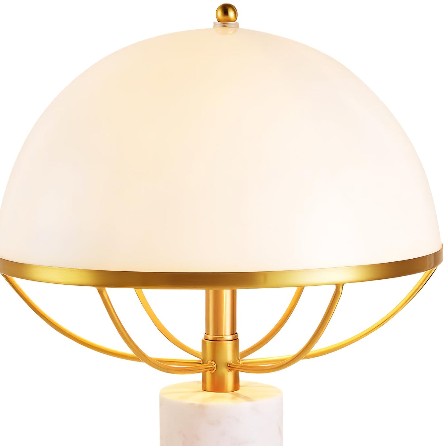 LuxeGlow – Lampada in Vetro con Finitura Dorata e Base in Marmo