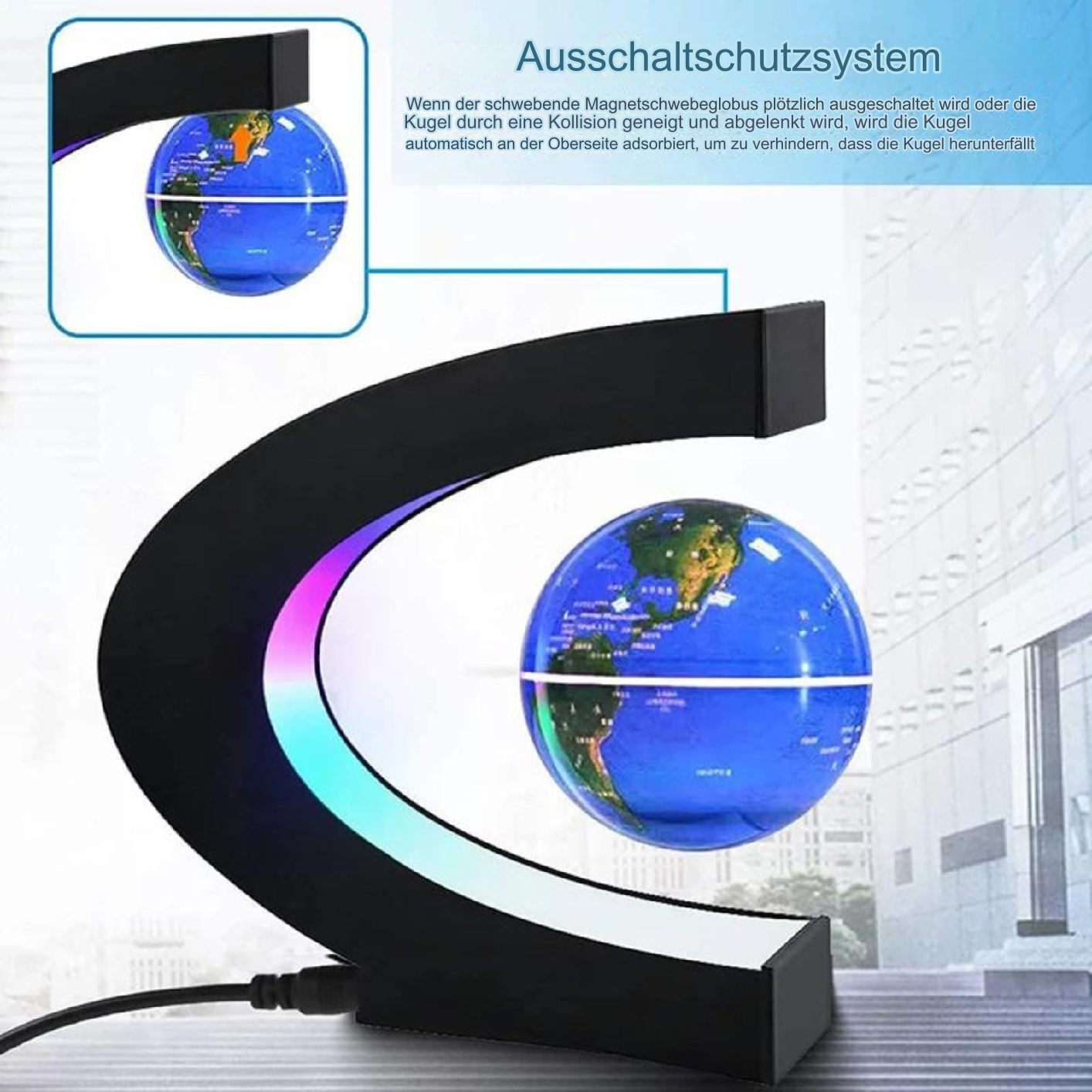TerraGlobe | Captivating Floating Magnetic Levitation LED World Map Lamp 1