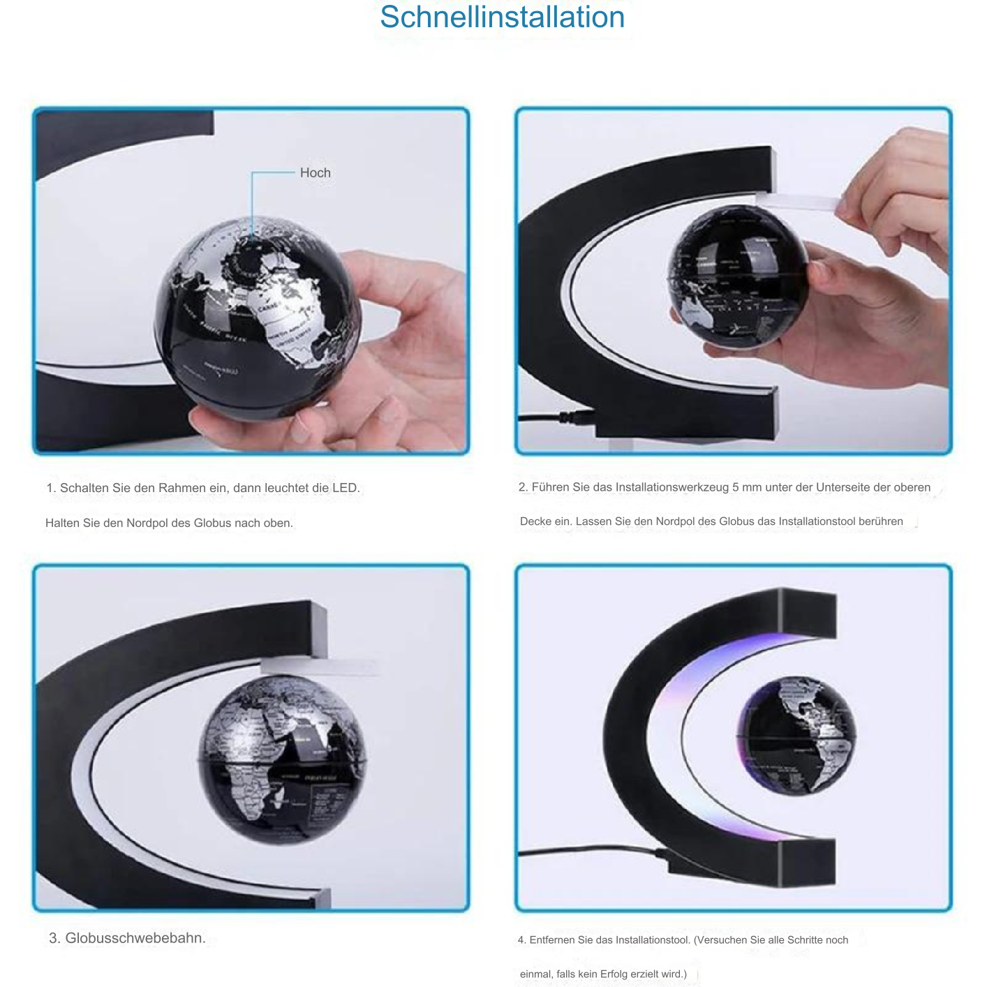 TerraGlobe | Captivating Floating Magnetic Levitation LED World Map Lamp 3