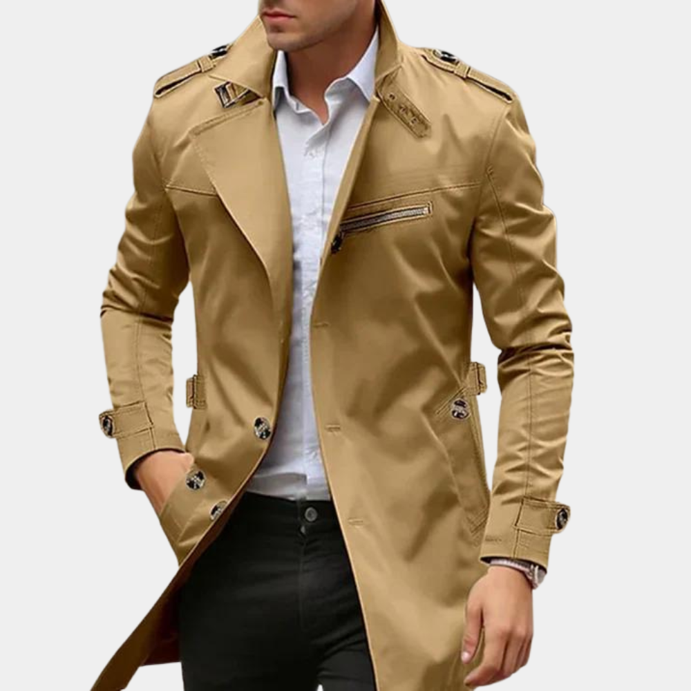 Thijs | Autumn trench coat for men with a classic cut 1