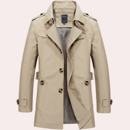 Thijs | Autumn trench coat for men with a classic cut 4
