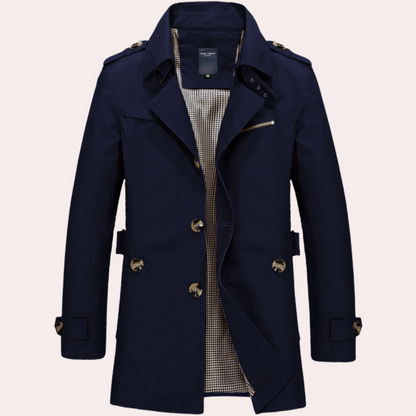 Thijs | Autumn trench coat for men with a classic cut 6