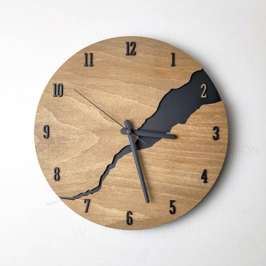 TimberCraft | Modern Rustic Wooden Wall Clock Decor for Timeless Interiors 0