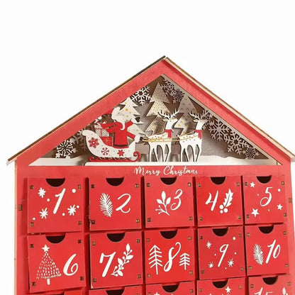 TimberGlow | Charming Refillable Wooden Advent Calendar with Lights 3