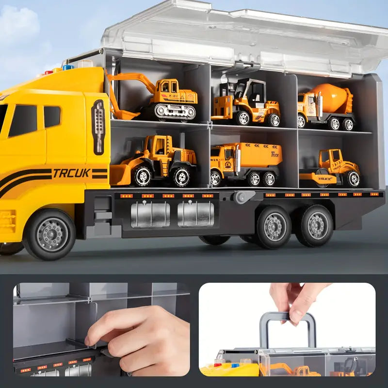 Toy Construction Vehicle Set with Carry Case 2