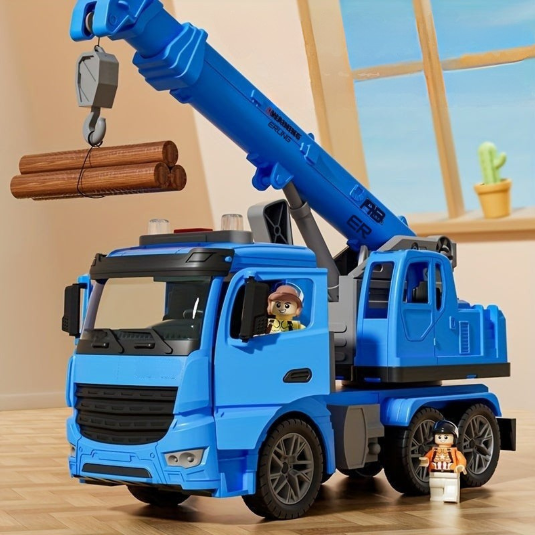 Toy Crane Truck with Lights and Sounds 4