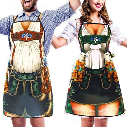 Traditional aprons for couples – Oktoberfest | Lederhosen and dirndl designs as eye-catchers 3