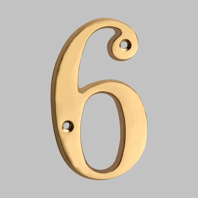 Traditional house numbers made of solid brass 1