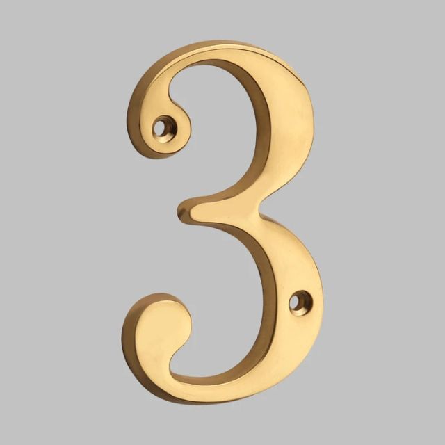 Traditional house numbers made of solid brass 10