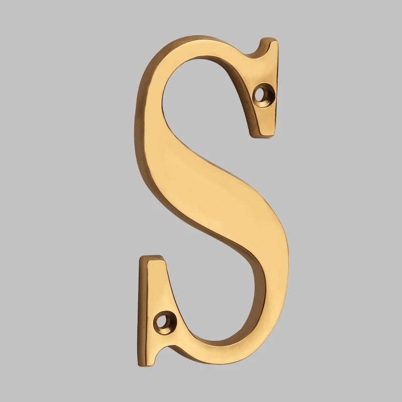 Traditional house numbers made of solid brass 13