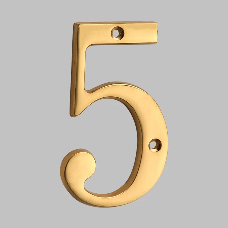 Traditional house numbers made of solid brass 14