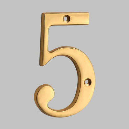Traditional house numbers made of solid brass 14