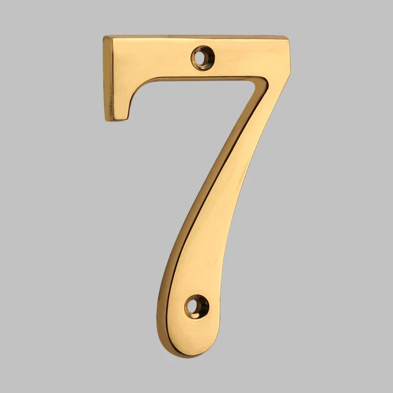 Traditional house numbers made of solid brass 2