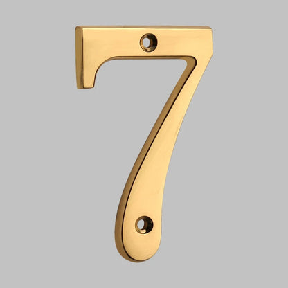 Traditional house numbers made of solid brass 2