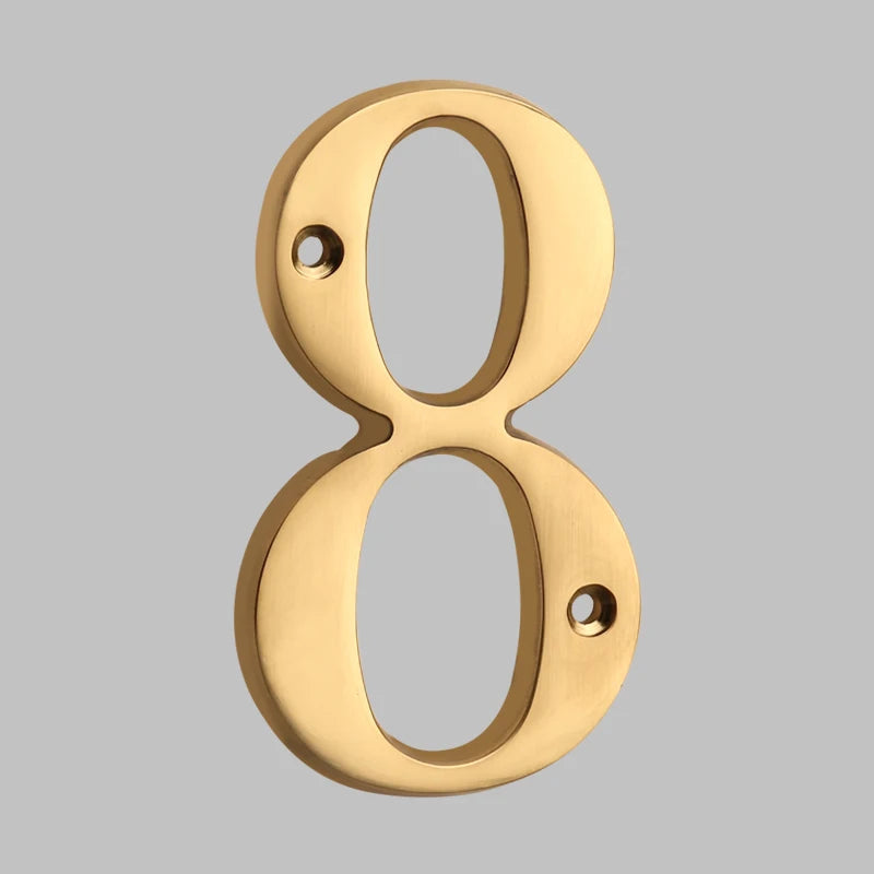 Traditional house numbers made of solid brass 3