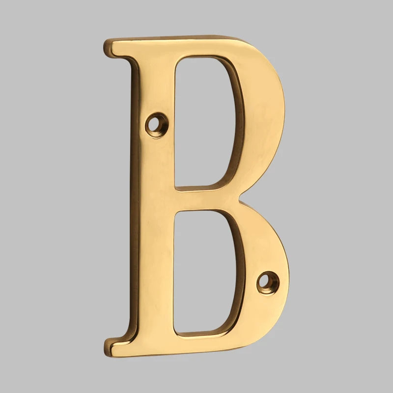 Traditional house numbers made of solid brass 6