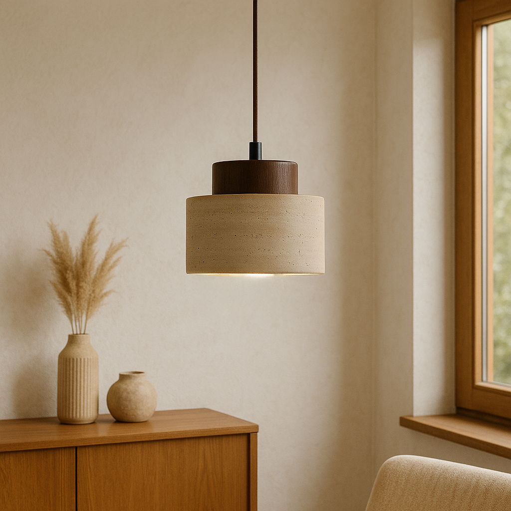 Travertine Stone Pendant Lamp 1