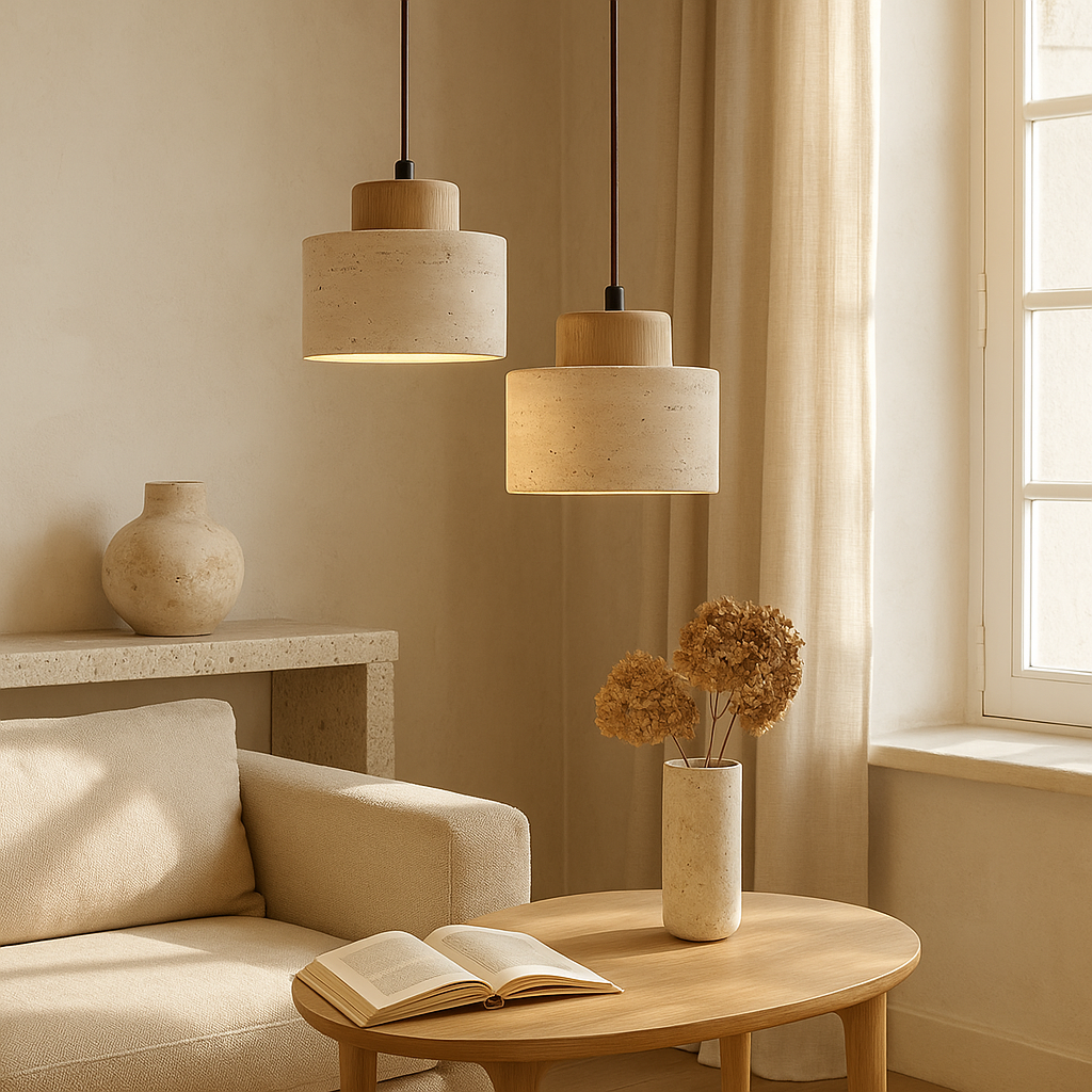 Travertine Stone Pendant Lamp 2