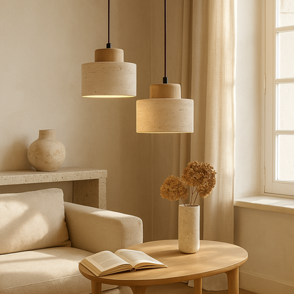 Travertine Stone Pendant Lamp 2