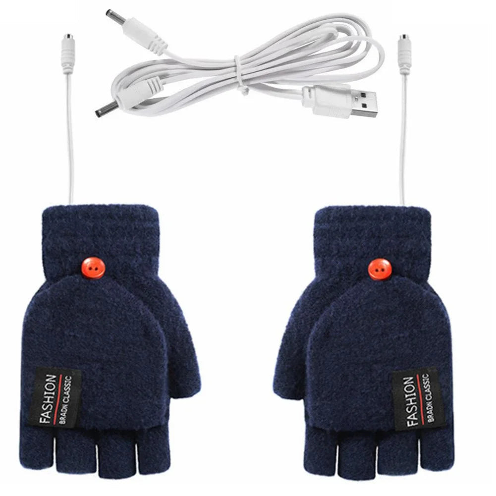 USB rechargeable warm wave heated gloves 0