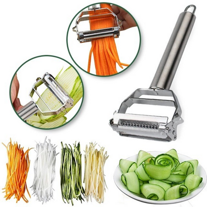 Ultra-sharp stainless steel multi-functional vegetable peeler & julienne slicer 0