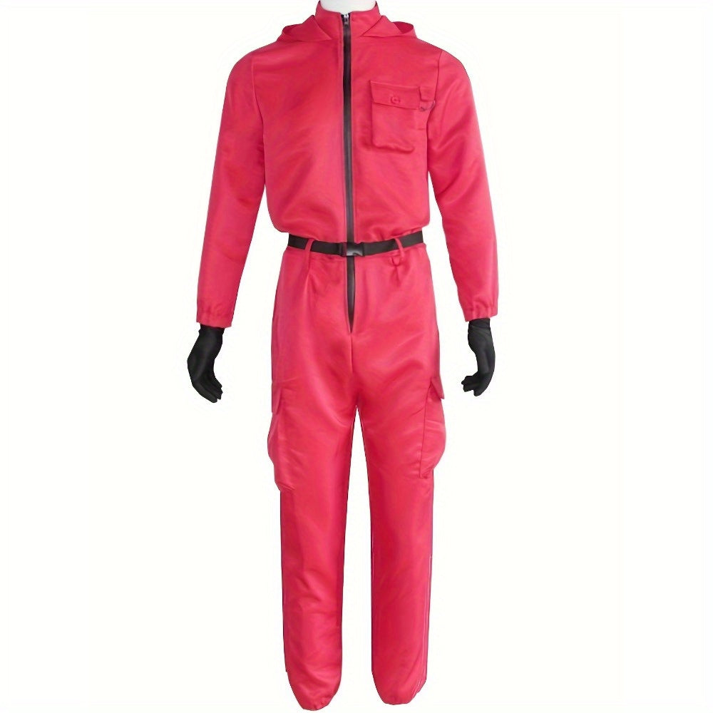 Unisex Long Sleeve Halloween Costume Jumpsuit | Hooded Zip Front 3