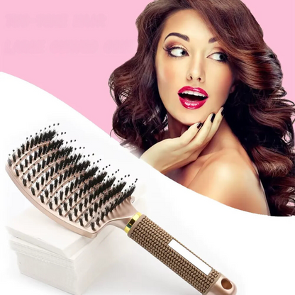 CurlCare Comb - Bristle & Nylon Brush for Styling and Massaging