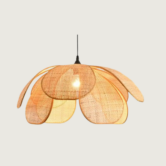 RattanGlow - Elegante lampada a sospensione