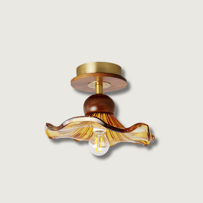TimberLuxe - Wooden Ceiling Lamp with Graceful Form and Cozy Light