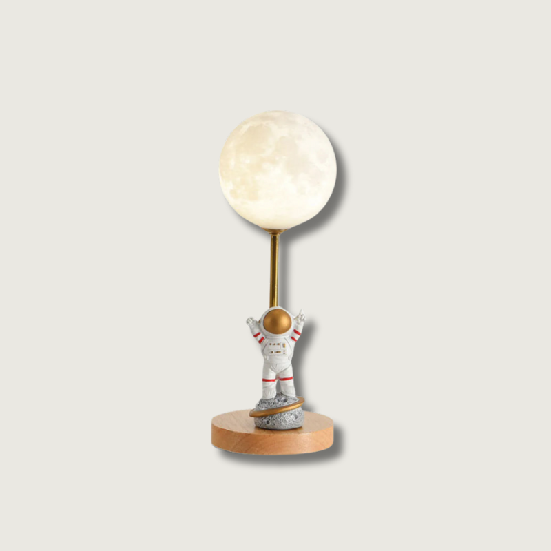 MoonGlow - Creative Table Lamp with Moon Shape and LED Light