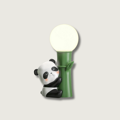 PandaBeam - Table Lamp with Panda Details and Warm Bamboo Illumination