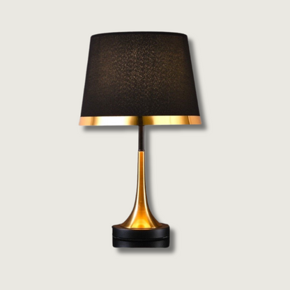 GiltGlow – Elegant Gold and Black Retro Table Lamp