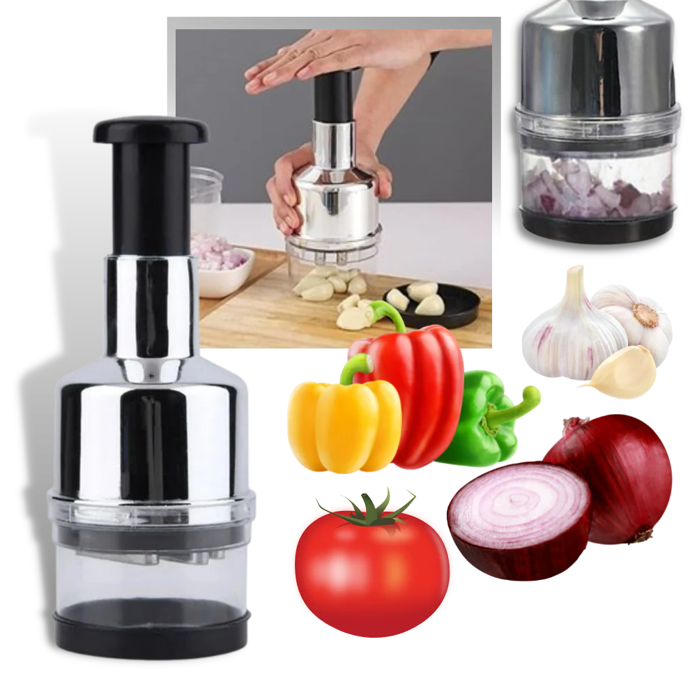 VegiChop | Efficient Stainless Steel Vegetable and Garlic Chopper 0