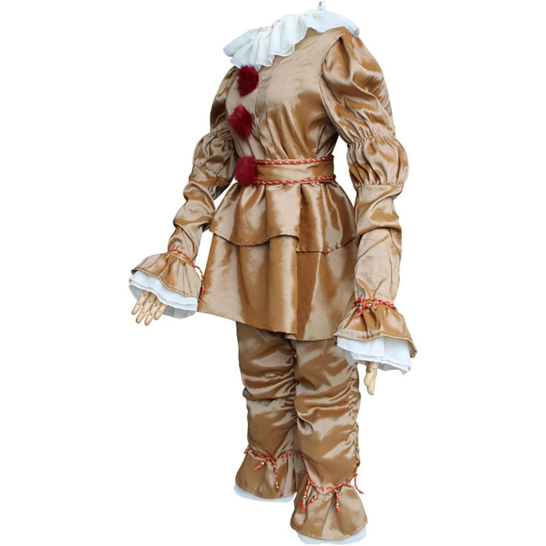 Vintage Long Sleeve Halloween Clown Costume | Ruffle Detail 0