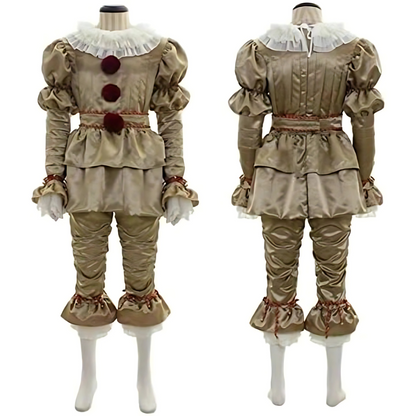 Vintage Long Sleeve Halloween Clown Costume | Ruffle Detail 4