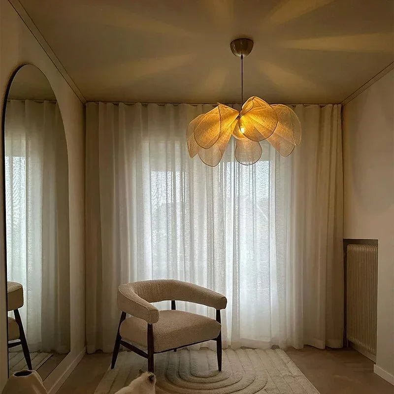 Vintage fabric hanging lamp 3