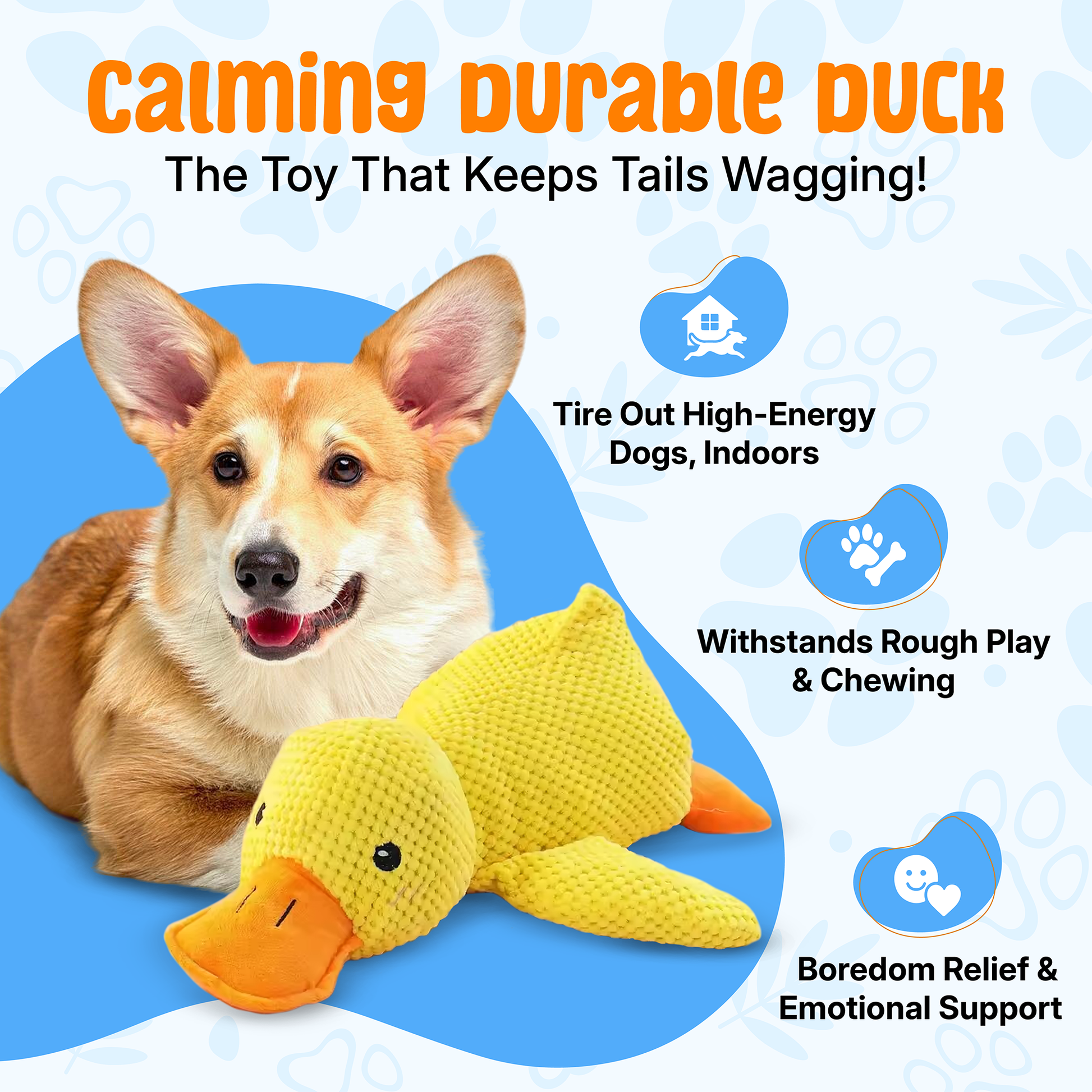 Vivolux | Dog Toy Soft Plush Duck Chew Toy 2