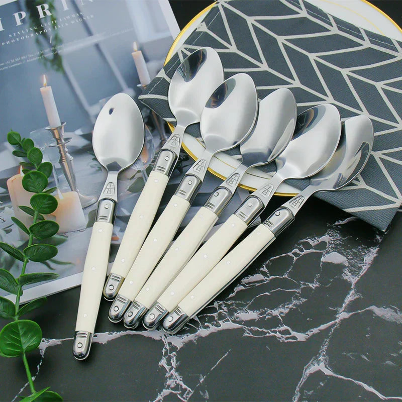 Vivolux | Stainless Steel Cutlery Set with Ivory Handle Design 2
