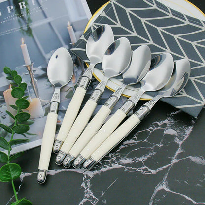 Vivolux | Stainless Steel Cutlery Set with Ivory Handle Design 2