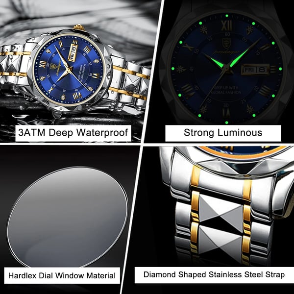 Vivolux | Waterproof luxury men's wristwatch from a top brand with luminous function 5
