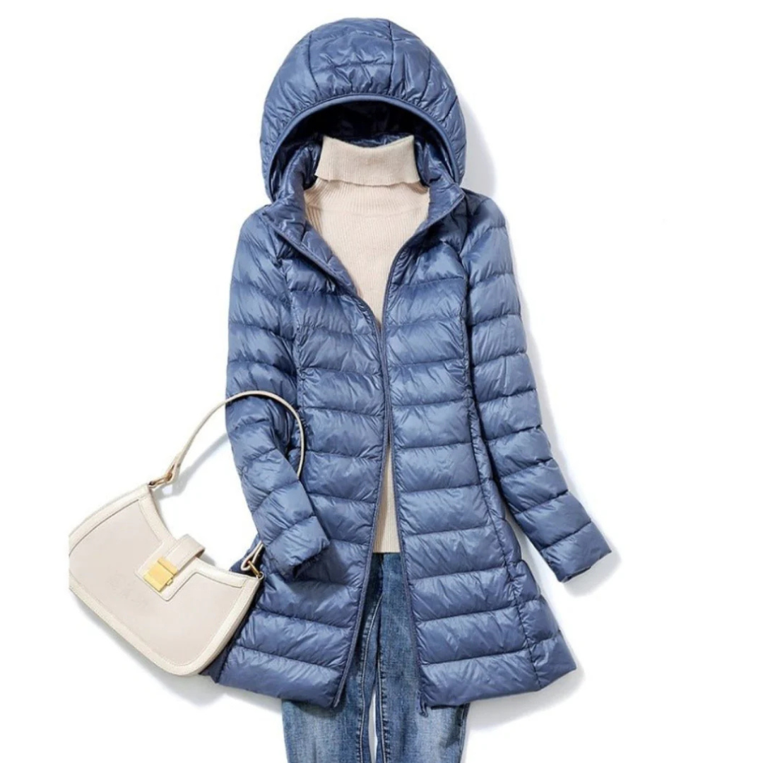 Warm winter jacket with hood for women | puffer 0